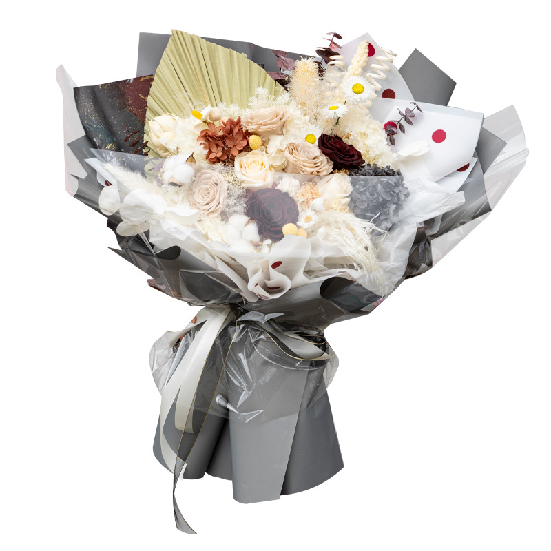 Ramo de flores eternas de Yunnan, ramo grande de rosas, regalo de confesión de amor para bodas del Día de San Valentín, adornos de decoración para el hogar de alta gama