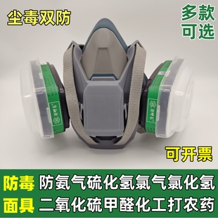 Quick Buckle Gas Mask Hydrogen Chloride Ammonia Hydrogen Sulfide Chlorine Hydrogen Fluoride Acid Gas Chemical Pesticide Mask