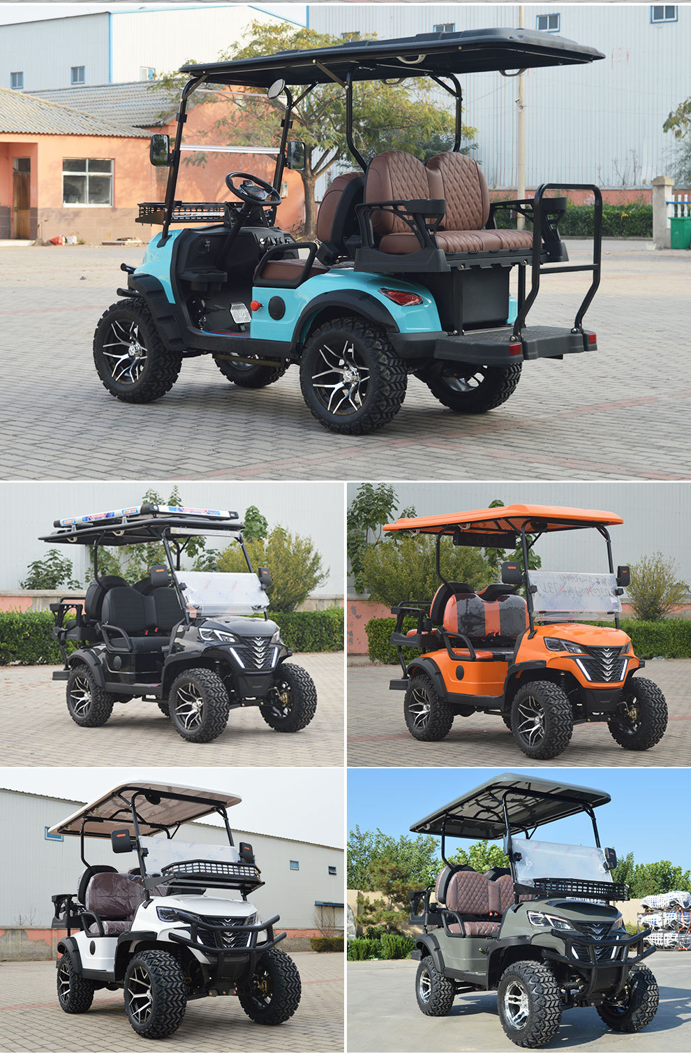 Electric Four-Wheel Golf Cart 2-4 Seats Scenic Area Tourist Reception 120Km Off-Road Patrol Car Scenic Area Sightseeing Car