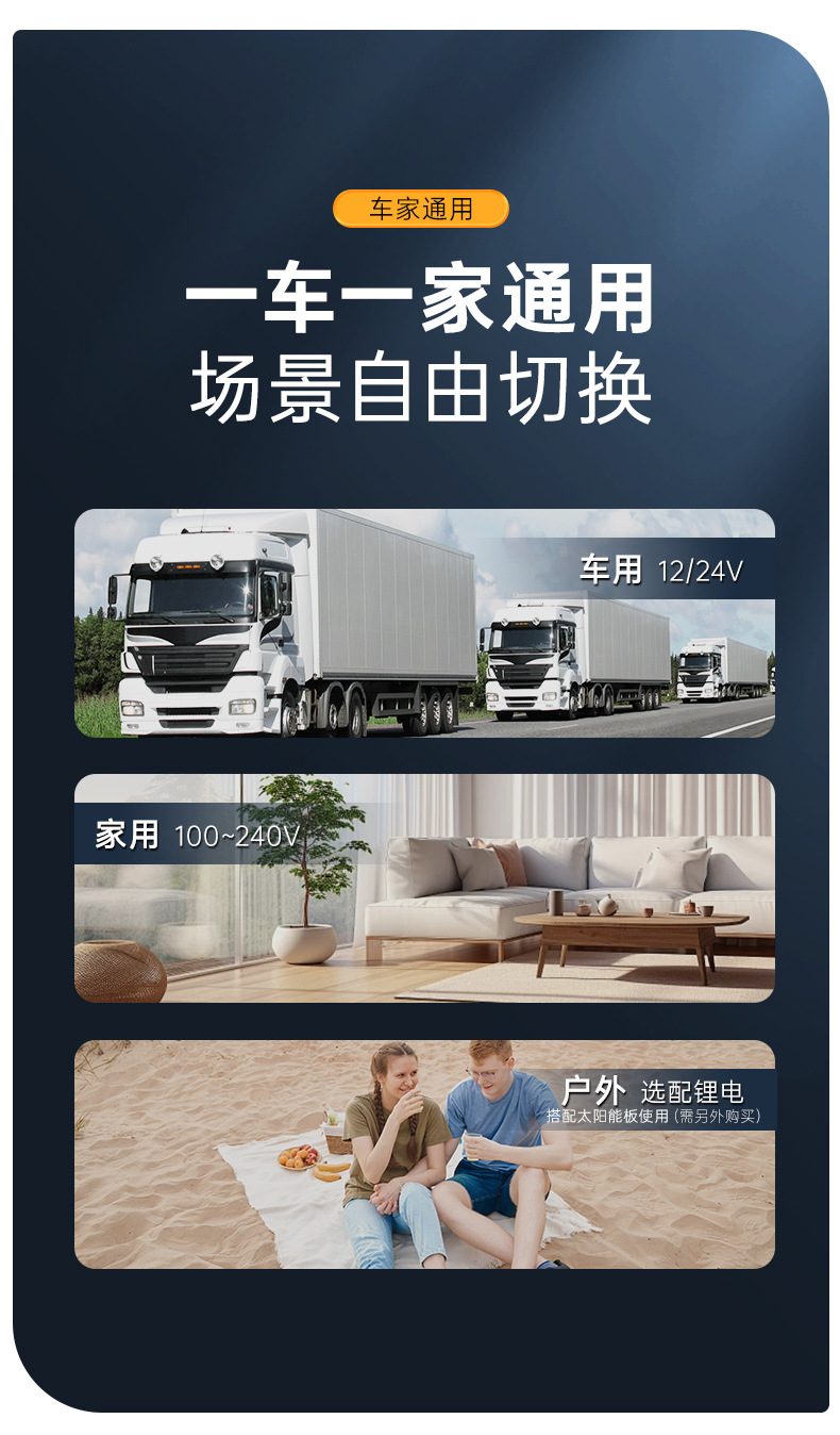 2025 New Model Ice Tiger Car Refrigerator with Dual Temperature Control, Dual-Use for Refrigeration and Freezing, Large Capacity, Suitable for Both Car and Home Use