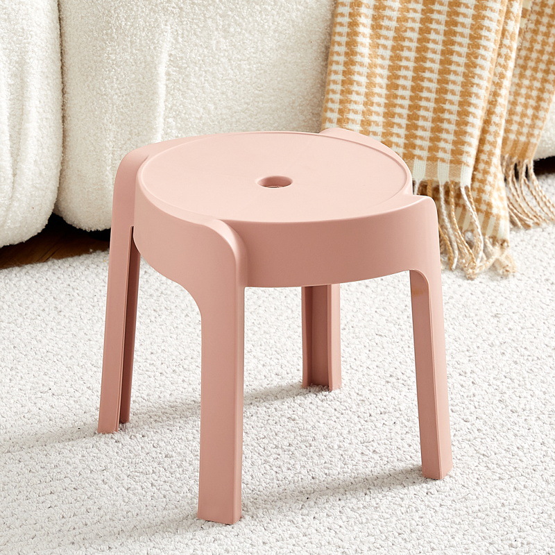 Taburetes de plástico gruesos mesas de comedor caseras cocinadas de cocina simple banco alto nórdico sala de estar respaldo molino de viento cuadrado nuevo