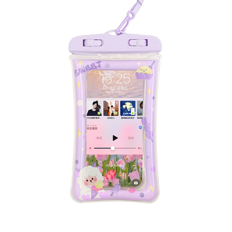 Mobile phone protection, waterproof bag, air bag PVC for swimming, touch screen, diving