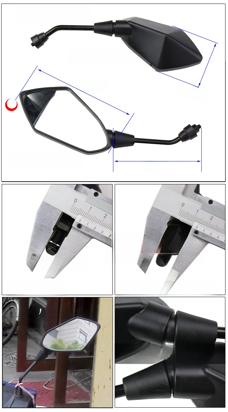 Rear view mirror, electric car, retroreflective pedal, 10mm