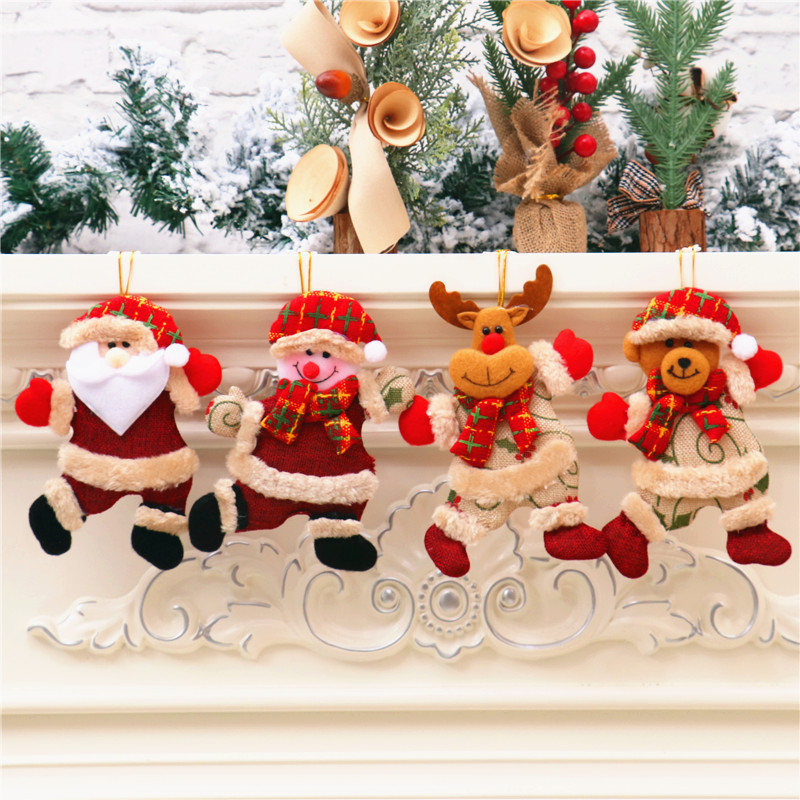 Christmas Cartoon Style Bear Deer Cloth Daily Festival Hanging Ornaments display picture 2