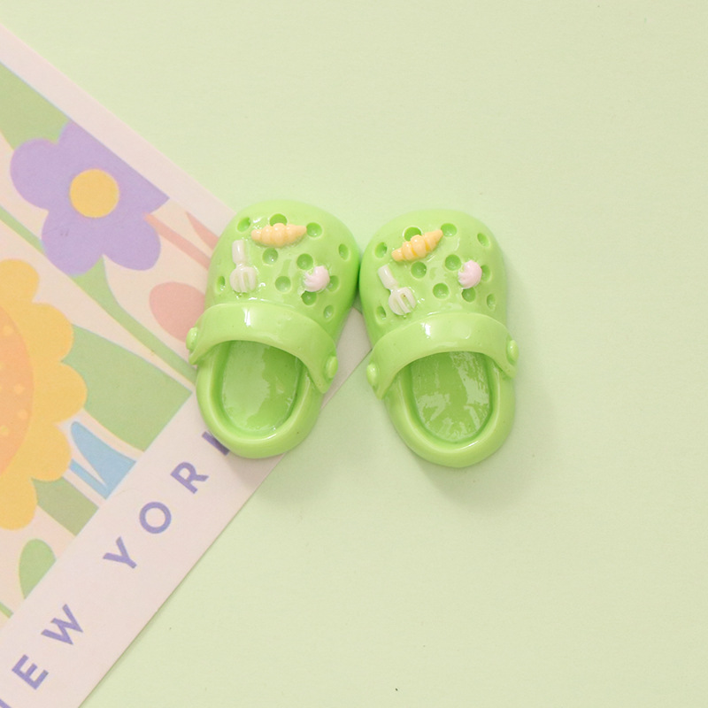 かわいいカラフルな下駄スリッパ diy クリーム接着剤キーホルダーヘアピン靴花靴バックル樹脂ジュエリーおもちゃ|undefined