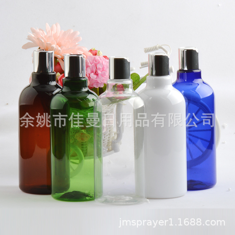 500ml毫升电化铝千秋盖瓶化妆品乳液按压pet瓶护肤品瓶