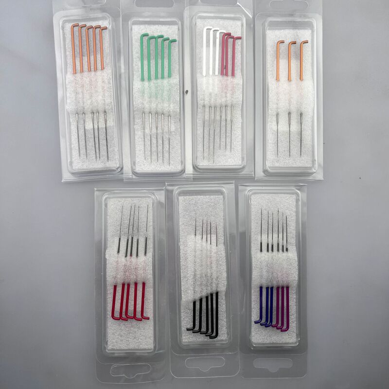 Cross-border direct supply color star needle cone type needle cyclone needle very fine needle lengthened poke needle combination wool felt needle tool