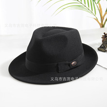 跨境亚马逊热卖帽子 成人款纯羊毛爵士礼帽绅士礼帽时尚英伦风
