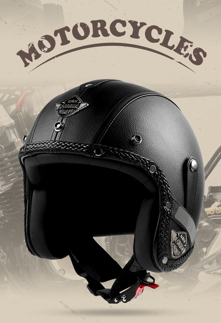 Suitable for 3C Certified Retro Prince Cruise Motorcycle Helmets, Suitable for All Seasons, Multiple Color Options Abs