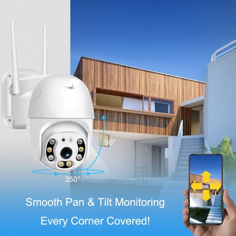 1080P waterproof wireless WiFi video surveillance PTZ network camera 2MP one-item home CCTV household 3