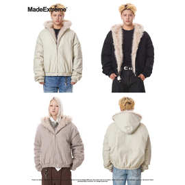 MADEEXTREME 美式复古座山雕毛领加厚保暖秋冬棉服棉衣外套男女