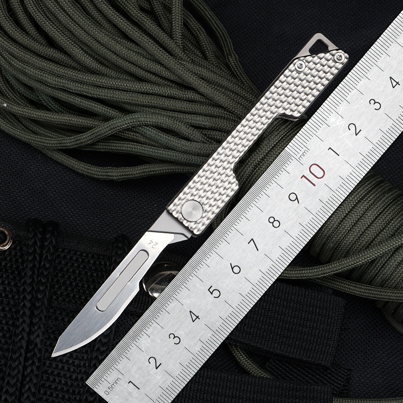 钛合金折叠可更换刀片便携随身折刀功能礼品美工刀现货批发