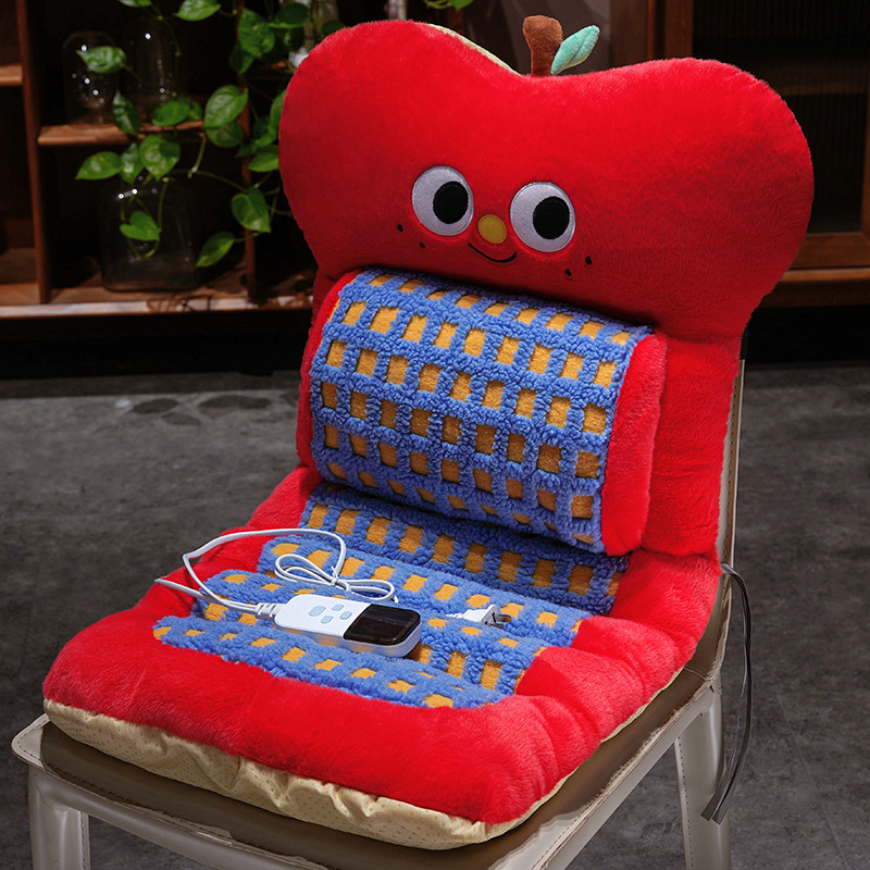 Cojín con Respaldo Térmico de Peluche con Calefacción para Silla