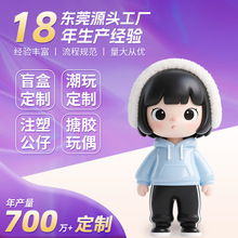 定制盲盒公仔潮玩盲盒pvc定制公仔企业形象搪胶娃娃定制毛绒玩偶