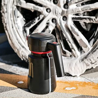 Car Wash Electric Foam Sprayer, Wireless Charging, One-Click Foaming, Household Handheld High-Pressure PA Sprayer, 2L, Hands-Free Foaming