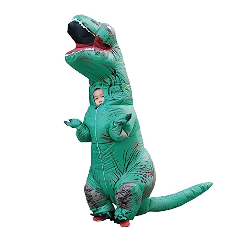 Halloween espectáculo extraño disfraz de cosplay juega a tiranosaurio ropa inflable ropa de muñeca ropa inflable de dinosaurio