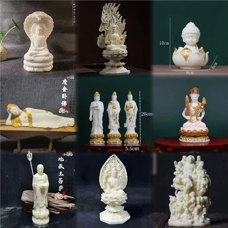 Резьба по слоновой кости, версия Q, детский Будда, лежащая змея, Вайрокана, Махамая, Кситигарба, настольные украшения для рукоделия