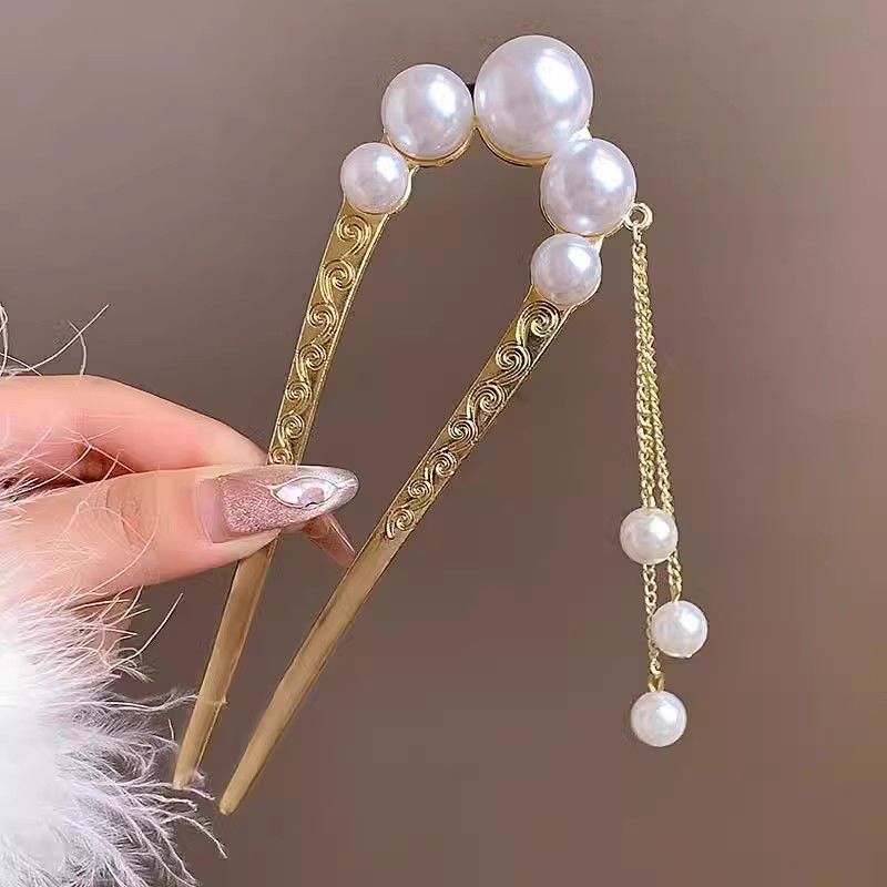 Horquilla en forma de U de alta calidad para mujer, horquilla para el cabello de todo fósforo diaria, horquilla para el cabello de la moda coreana, tocado, accesorios para el cabello con peine