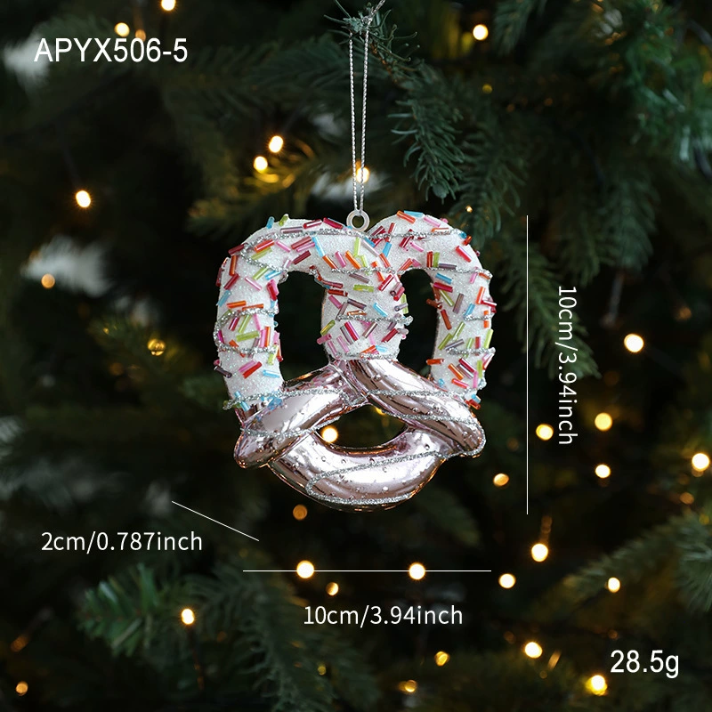 3D-кулон в стиле мультфильма, фуксия пластик, забавный брелок и ёлочная игрушка