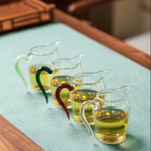 彩把高硼硅玻璃公道杯家用断水利落茶海分茶器加厚透明玻璃公道杯