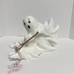 クロスボーダーアマゾンハロウィン装飾品樹脂工芸品ゴースト犬の散歩装飾品オフラインスーパーマーケットの装飾