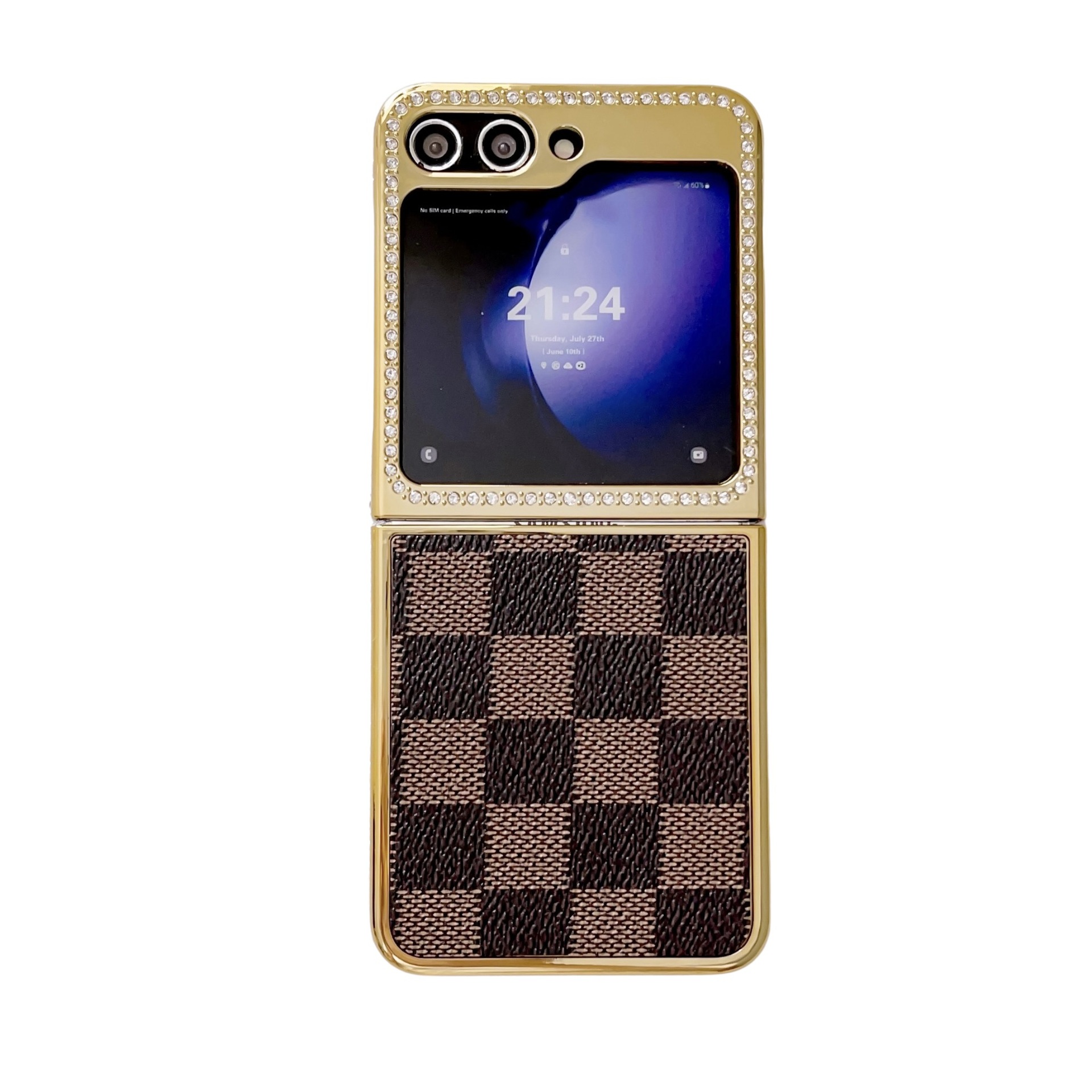 Leopard Print Phone Case For Samsung Z Flip 5 4 3 Classic Style_voghion.com