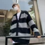 v领秋冬条纹新款毛衣