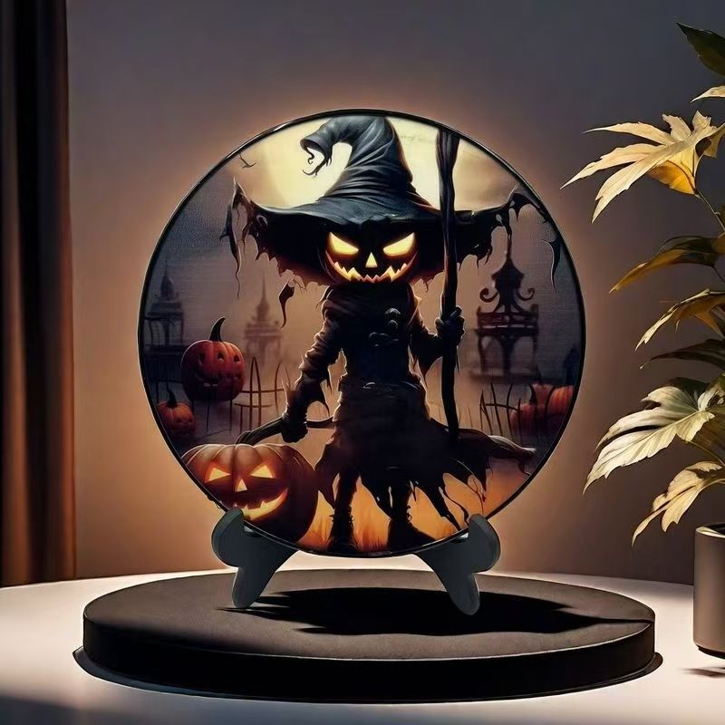 ハロウィン狼男ホーム家具リビングルームテレビキャビネットライト高級ハイエンド玄関テーブル装飾絵画ディスプレイキャビネット|undefined