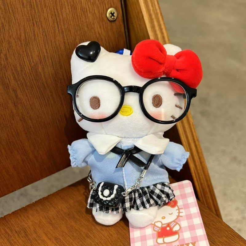 网红爆款正版HelloKitty钥匙扣diy戴珍珠耳环的少女套装kt包挂件|undefined