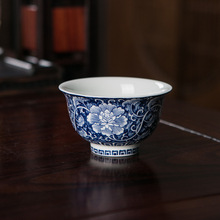 景德镇陶瓷反口杯汝窑茶杯品茗杯家用复古主人杯陶瓷茶杯单杯礼品