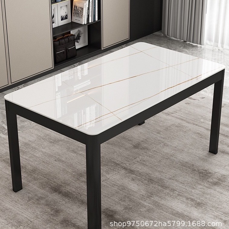 Dinning Table Shengfang Factory Customized Marble Slate Dining Table and Chair Combination Dining Table and Chair Set