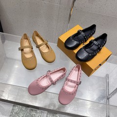 高配版~法式一字带水钻芭蕾舞鞋女25新款外穿百搭一脚蹬玛丽珍鞋