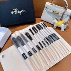 お香ちゃんメイクブラシセットチークアイシャドーパウダーブラシ超ソフトポータブルメイクブラシ美化粧道具12本入