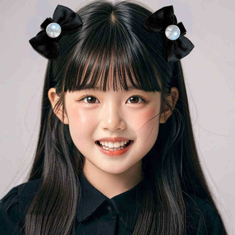 2025新型の両面蝶結びの小さいクリップの女の子の気質の精霊の耳のピンの側の前髪の砕毛のカードの女性|undefined