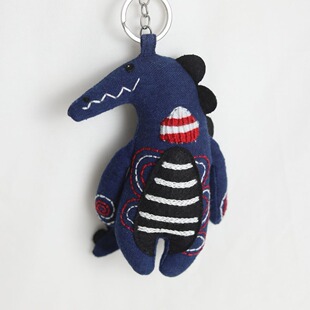 Hand Embroidered Cute Crocodile Pendant Ragdoll Animal Doll Small Fresh Style Intangible Cultural Heritage Cultural Creative Ethnic Cultural Gift