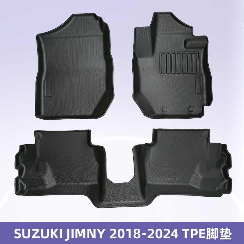 Aplicable a SUZUKI JIMNY 2018 - 2024 timón derecho automático / manual 3D todo el tiempo material TPE almohadilla de pie