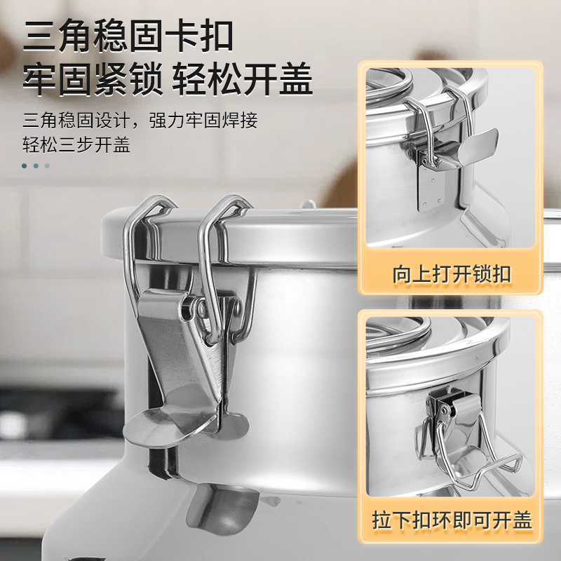 Songsitai 304 barril sellado de acero inoxidable tanque sellado barril de sopa sellado barril de aceite barril de arroz barril de vino barril sellado multiusos