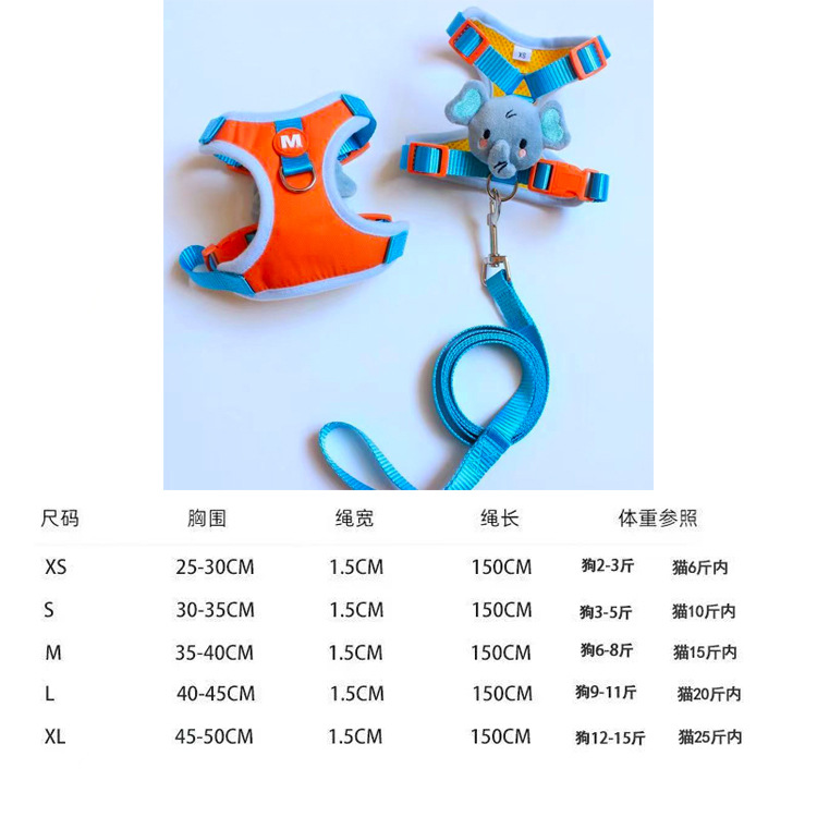 Correa para gato correa para el pecho para evitar que se libere. Suministros especiales para mascotas para salir. Pato amarillo paseando cuerda para gato correa para el pecho para mascotas