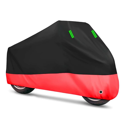 Car clothing — all seasons, dustproof and sun-resistant cover - m20090100cm-black-on-top-red-on-bottom