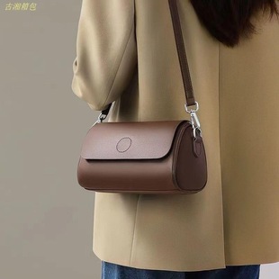 Genuine Leather Bag Women's 2025 New Spring and Summer Women's Crosbody Bag Elegant Pillow Bag High-end All-match Shoulder Bag