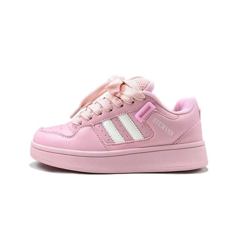 Xiaozhong pareja zapatos de pan de palamina 2026 primavera nuevos zapatos deportivos versátiles pequeños zapatos blancos transpirables zapatos casuales skate