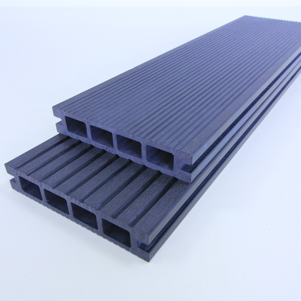 Madera plástico WPC piso generación agujero cuadrado 135*25 rayas plástico madera paisaje jardín al aire libre decoración tablero anti-corrosión madera image 4