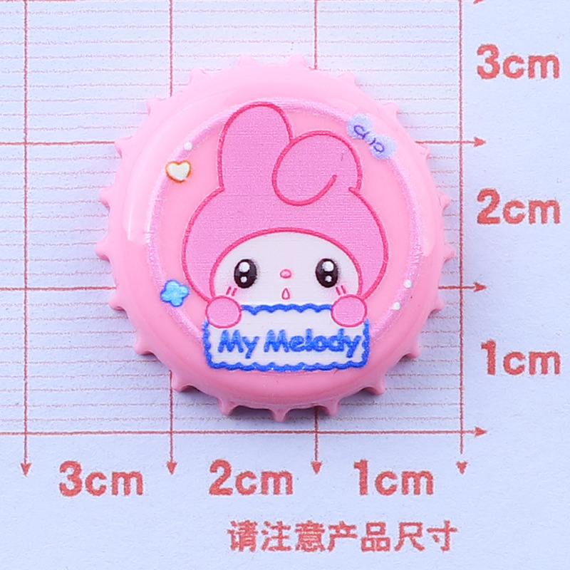 Dibujos animados Sanrio animal botella tapa resina accesorios crema pegamento hecho a mano DIY teléfono móvil Shell taza de agua horquilla material decorativo