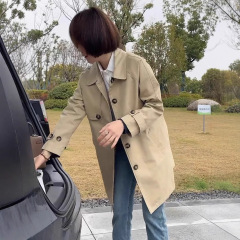 2025新型春秋気質カジュアルコート女性の中長タイプの韓国版がゆったりしていて、やせています。