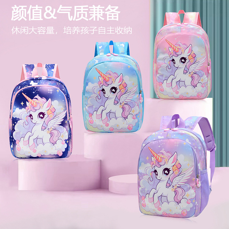 Kindergarten niña mochila escolar de 3 a 5 años mochila niña linda dibujos animados princesa mochila para niños unicornio transfronterizo