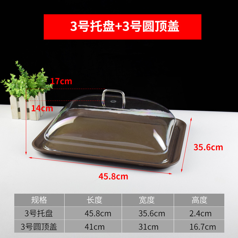 El club del restaurante entrega platos con tapa de bandeja antideslizante, el Hotel platos rectangulares de plástico, el Hotel sirve platos.