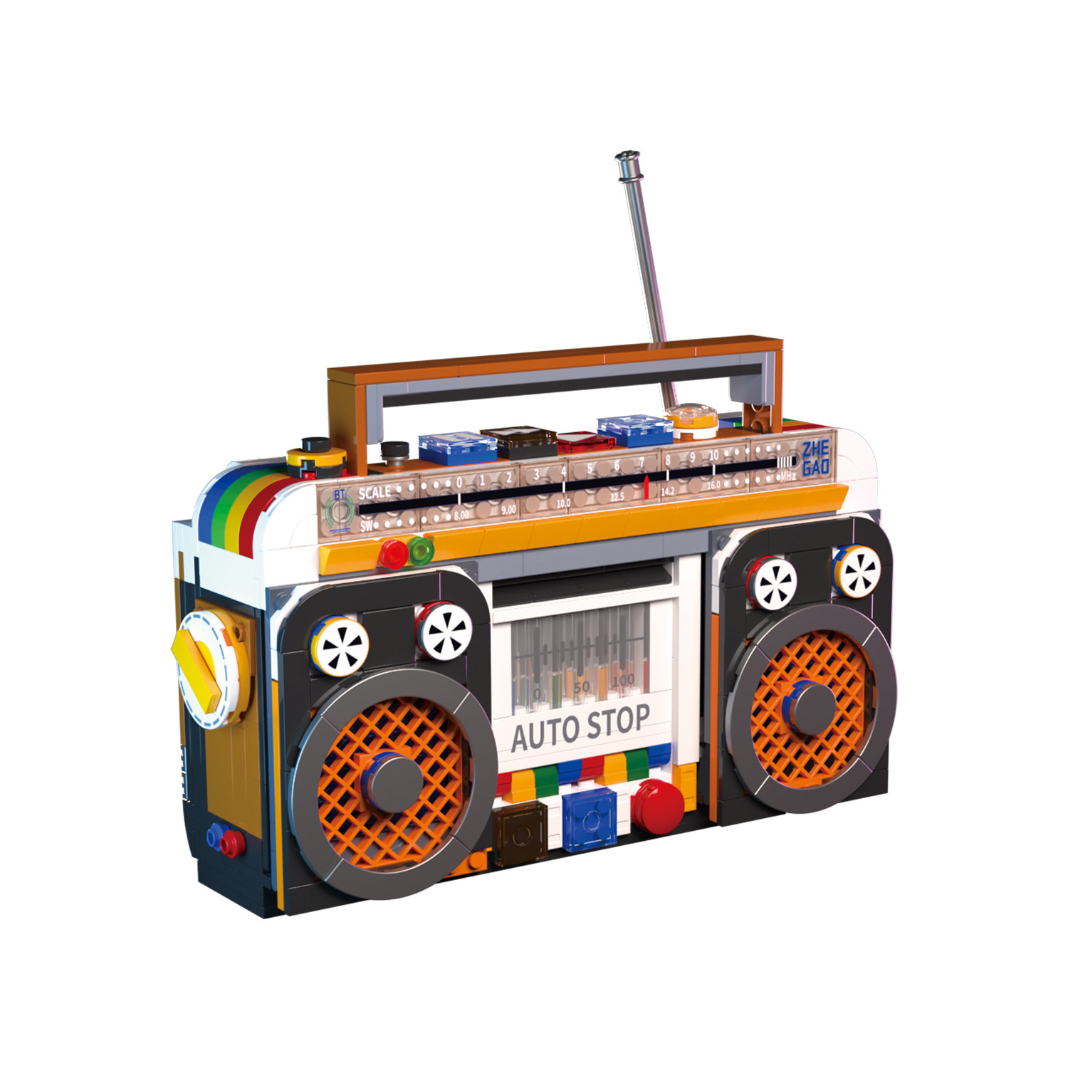 Retro electrodomésticos refrigerador Radio Cámara compatible con Lego adornos creativos bloques de construcción juguetes para niños al por mayor