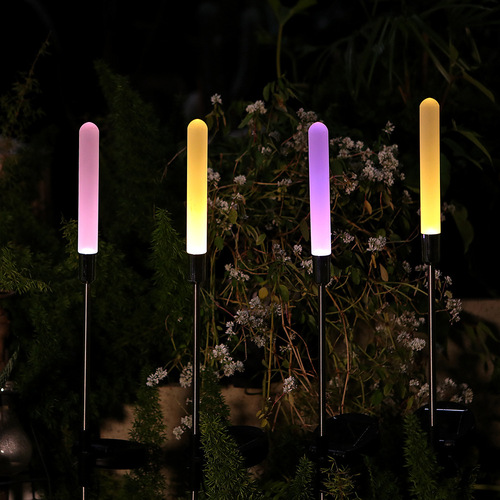 Amazon Outdoor Solar Sanding Reed Candlelight Garden Decor Ground Stake Lawn Lamp Villa Decoration Courtyard Lamp