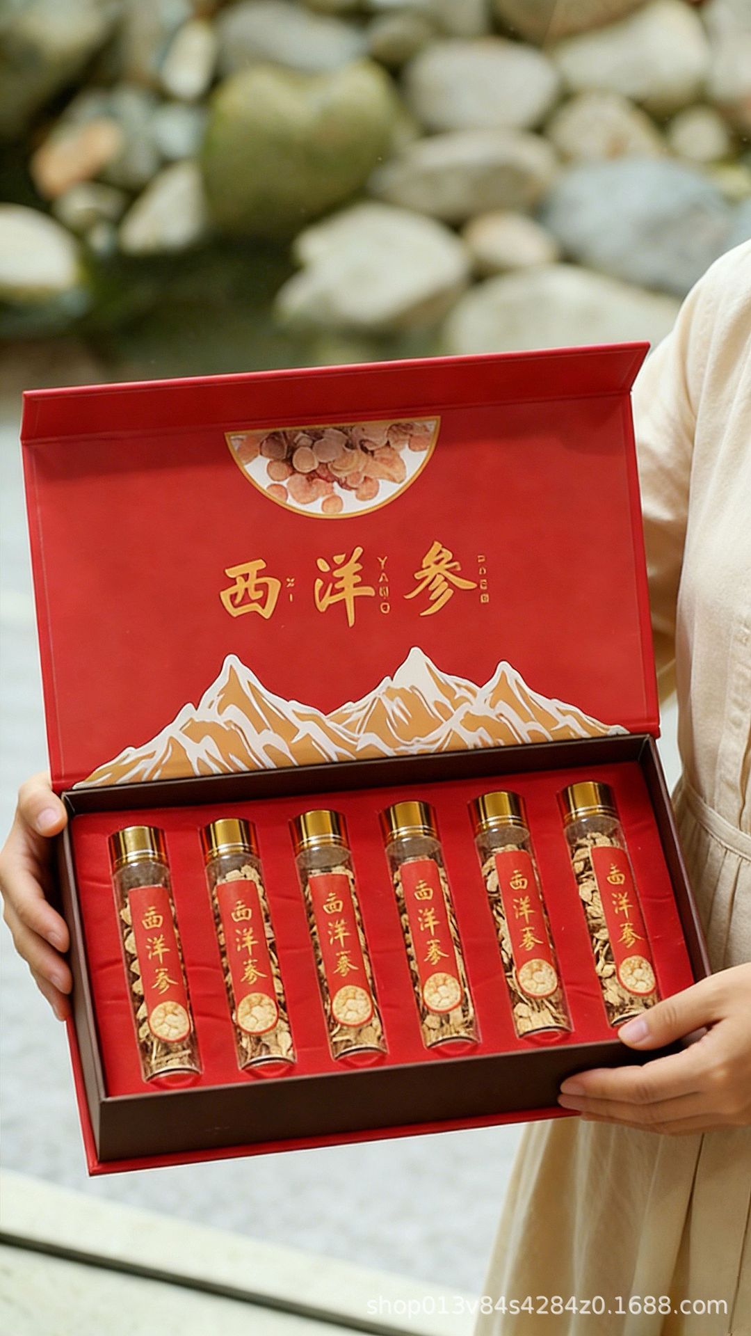 American Ginseng Slices 6mm Large Slices 90g Gift Box Jilin Changbai Mountain New Year Gift for Elders overview