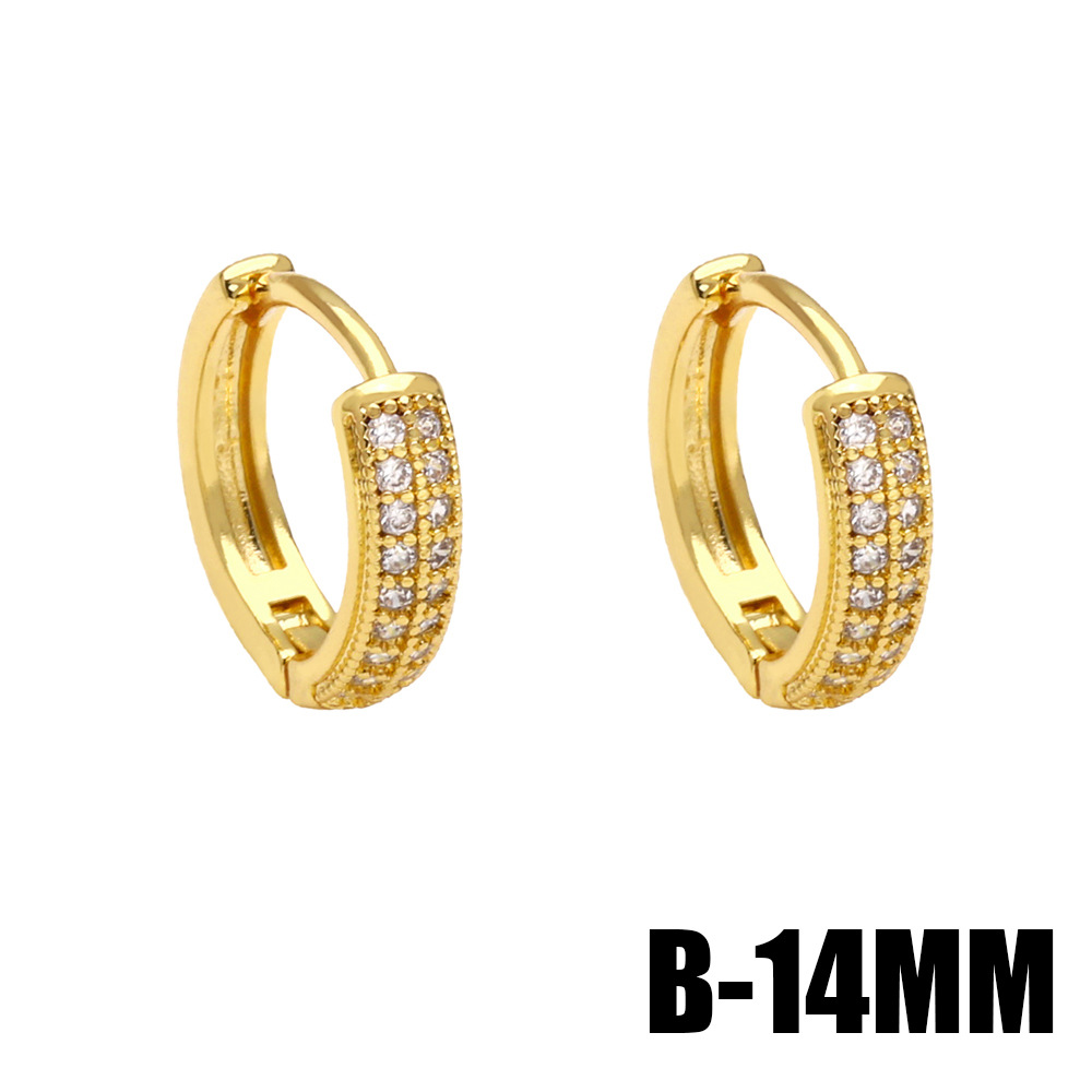 Fashion Geometric Copper Earrings Plating Zircon Copper Earrings display picture 5